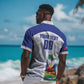 Haiti Basketball Custom Hawaiian Shirt Ayiti Coat Of Arms White Sporty Style