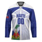 Haiti Basketball Custom Hockey Jersey Ayiti Coat Of Arms White Sporty Style
