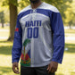 Haiti Basketball Custom Hockey Jersey Ayiti Coat Of Arms White Sporty Style