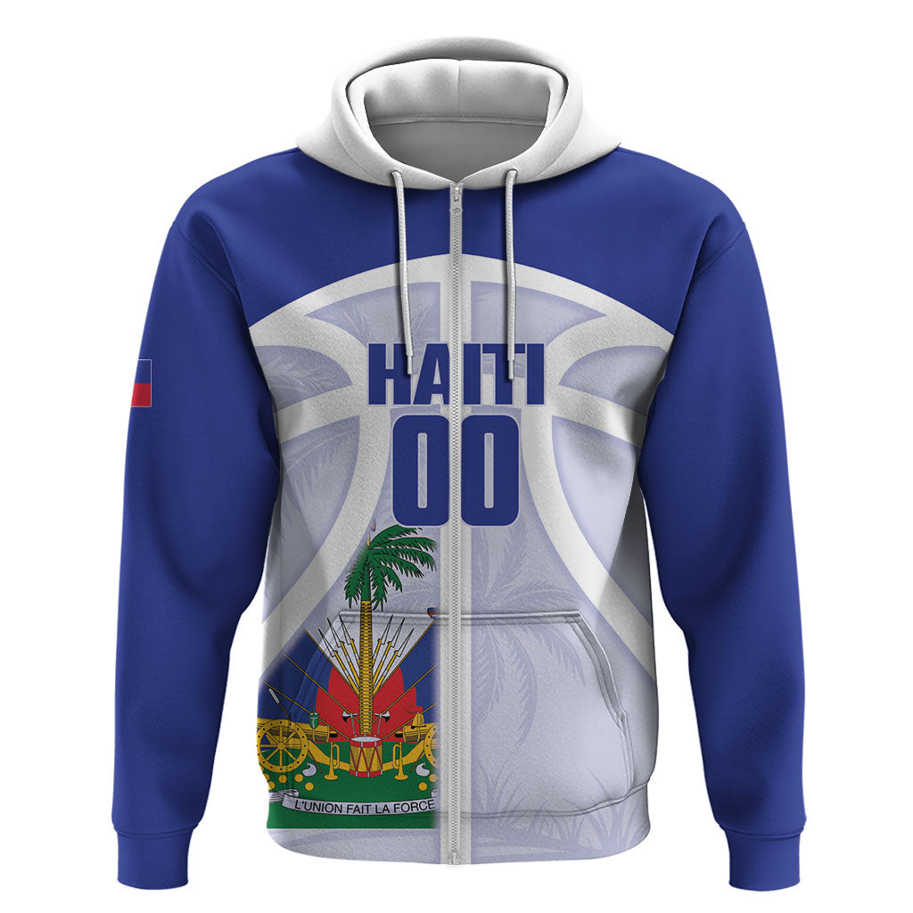 Haiti Basketball Custom Hoodie Ayiti Coat Of Arms White Sporty Style