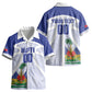 Haiti Basketball Custom Kid Hawaiian Shirt Ayiti Coat Of Arms White Sporty Style