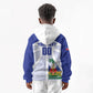 Haiti Basketball Custom Kid Hoodie Ayiti Coat Of Arms White Sporty Style