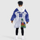Haiti Basketball Custom Kid Wearable Blanket Hoodie Ayiti Coat Of Arms White Sporty Style