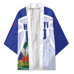Haiti Basketball Custom Kimono Ayiti Coat Of Arms White Sporty Style