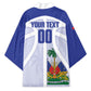 Haiti Basketball Custom Kimono Ayiti Coat Of Arms White Sporty Style