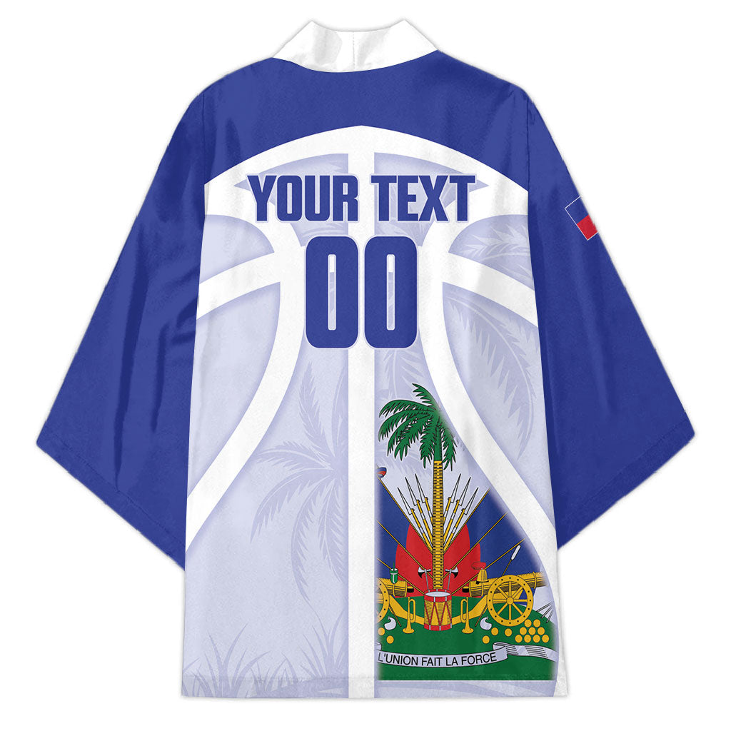 Haiti Basketball Custom Kimono Ayiti Coat Of Arms White Sporty Style