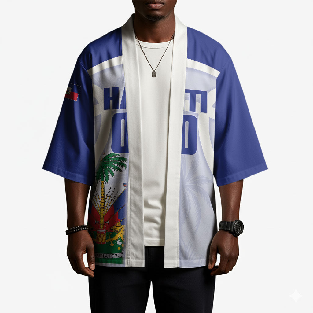 Haiti Basketball Custom Kimono Ayiti Coat Of Arms White Sporty Style