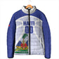 Haiti Basketball Custom Padded Jacket Ayiti Coat Of Arms White Sporty Style