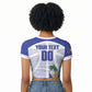 Haiti Basketball Custom Raglan Cropped T shirt Ayiti Coat Of Arms White Sporty Style