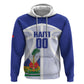 Haiti Basketball Custom Zip Hoodie Ayiti Coat Of Arms White Sporty Style