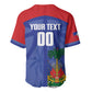 Haiti Basketball Custom Baseball Jersey Ayiti Coat Of Arms Blue Sporty Style