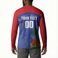 Haiti Basketball Custom Button Sweatshirt Ayiti Coat Of Arms Blue Sporty Style