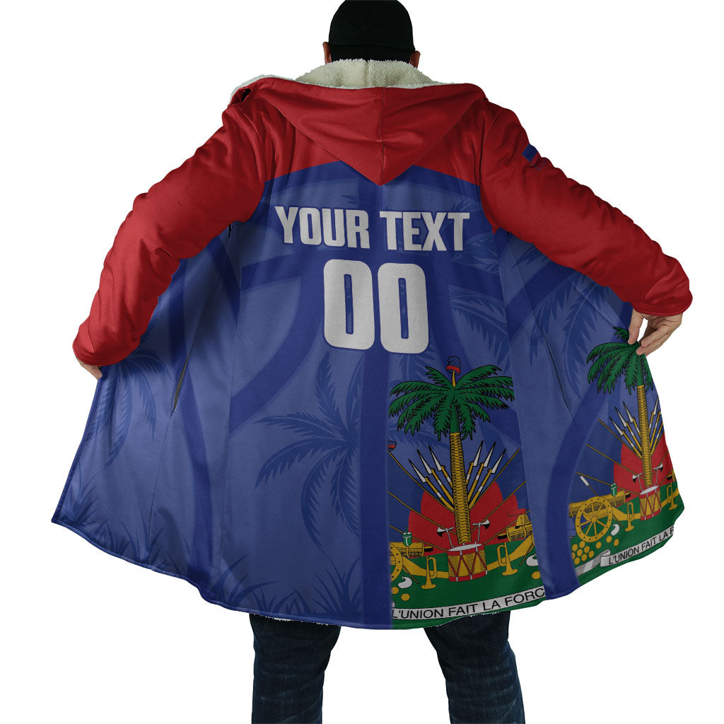 Haiti Basketball Custom Cloak Ayiti Coat Of Arms Blue Sporty Style