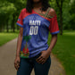 Haiti Basketball Custom Cross Shoulder Shirt Ayiti Coat Of Arms Blue Sporty Style