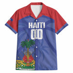 Haiti Basketball Custom Hawaiian Shirt Ayiti Coat Of Arms Blue Sporty Style