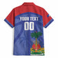 Haiti Basketball Custom Hawaiian Shirt Ayiti Coat Of Arms Blue Sporty Style