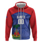 Haiti Basketball Custom Hoodie Ayiti Coat Of Arms Blue Sporty Style