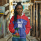 Haiti Basketball Custom Hoodie Ayiti Coat Of Arms Blue Sporty Style