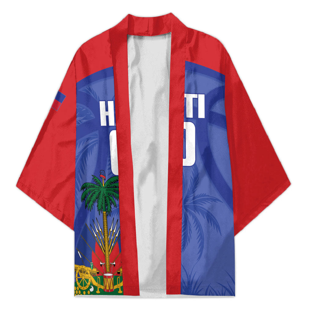 Haiti Basketball Custom Kimono Ayiti Coat Of Arms Blue Sporty Style