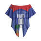 Haiti Basketball Custom Off Shoulder Wrap Waist Top Ayiti Coat Of Arms Blue Sporty Style