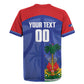 Haiti Basketball Custom Rugby Jersey Ayiti Coat Of Arms Blue Sporty Style