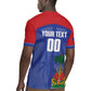 Haiti Basketball Custom Rugby Jersey Ayiti Coat Of Arms Blue Sporty Style
