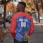 Haiti Basketball Custom Sweatshirt Ayiti Coat Of Arms Blue Sporty Style