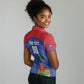 Haiti Basketball Custom Women Polo Shirt Ayiti Coat Of Arms Blue Sporty Style