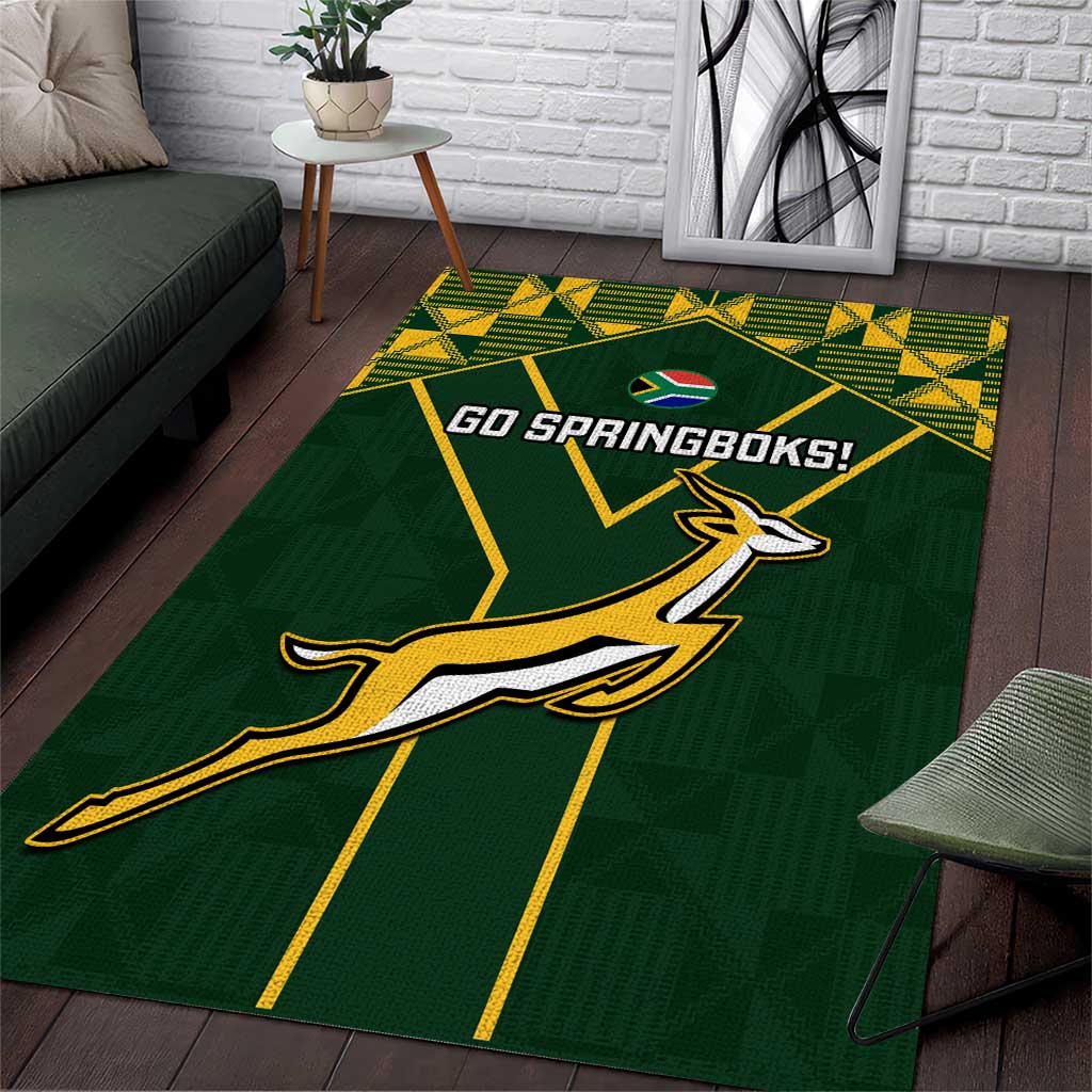 Carpets Rugby Team South Africa Rugby Area Rug Go Champions Springboks by AfricanPride