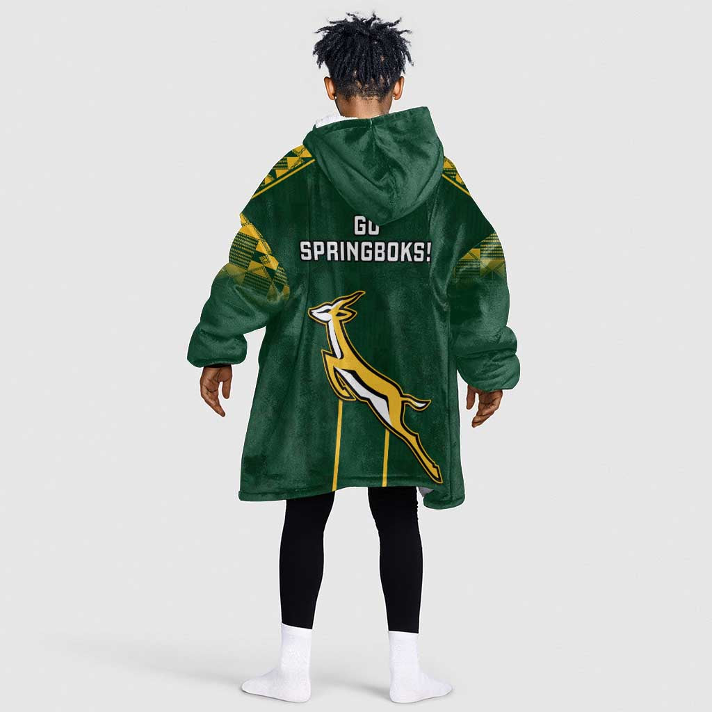 South Africa Rugby KId Wearable Blanket Hoodie Go Champions Springboks