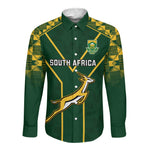 South Africa Rugby Long Sleeve Button Shirt Go Champions Springboks