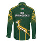South Africa Rugby Long Sleeve Button Shirt Go Champions Springboks