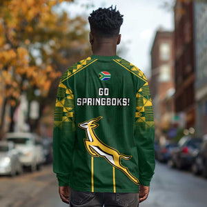 South Africa Rugby Long Sleeve Shirt Go Champions Springboks LT14