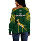 South Africa Rugby Off Shoulder Sweater Go Champions Springboks