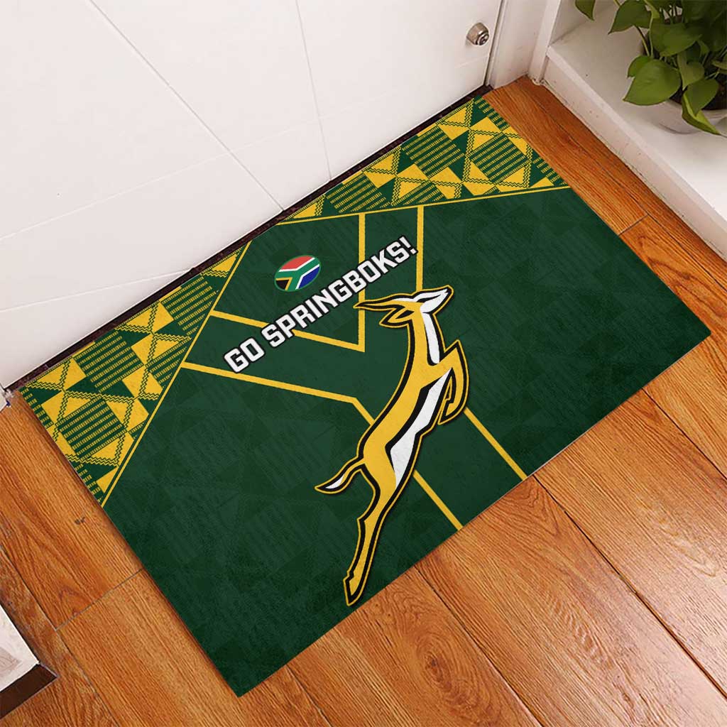 South Africa Rugby Rubber Doormat Go Champions Springboks