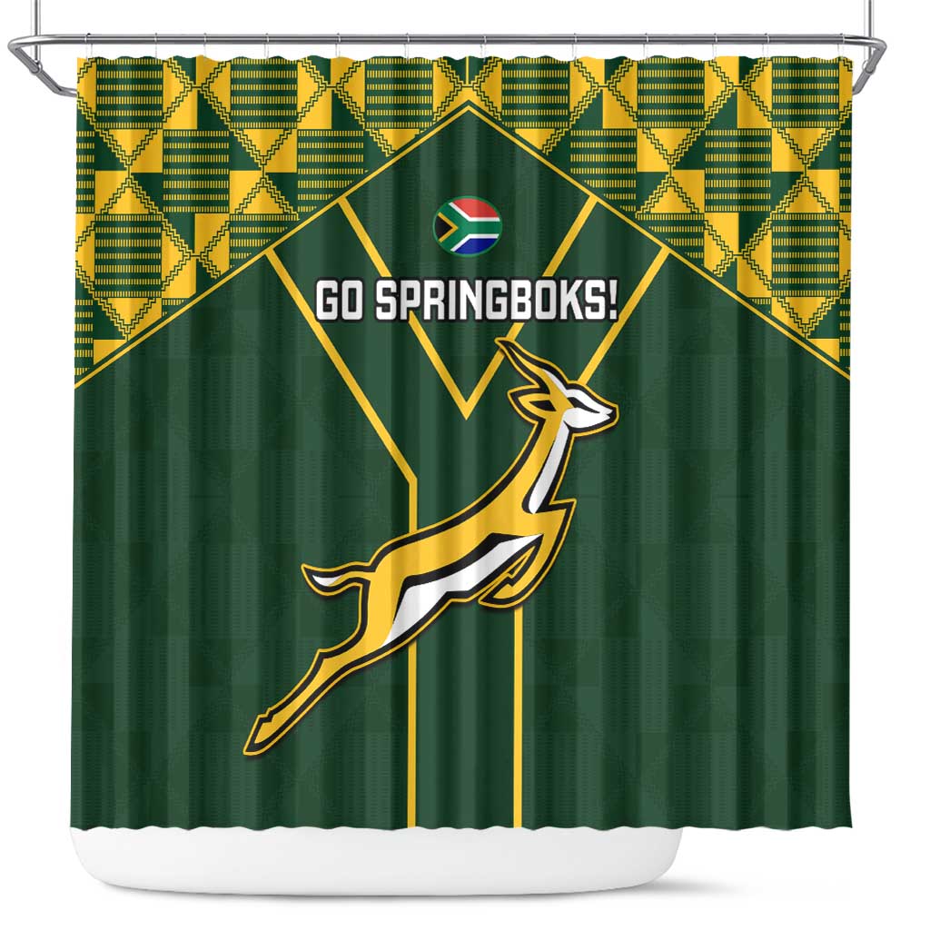 South Africa Rugby Shower Curtain Go Champions Springboks