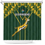 South Africa Rugby Shower Curtain Go Champions Springboks