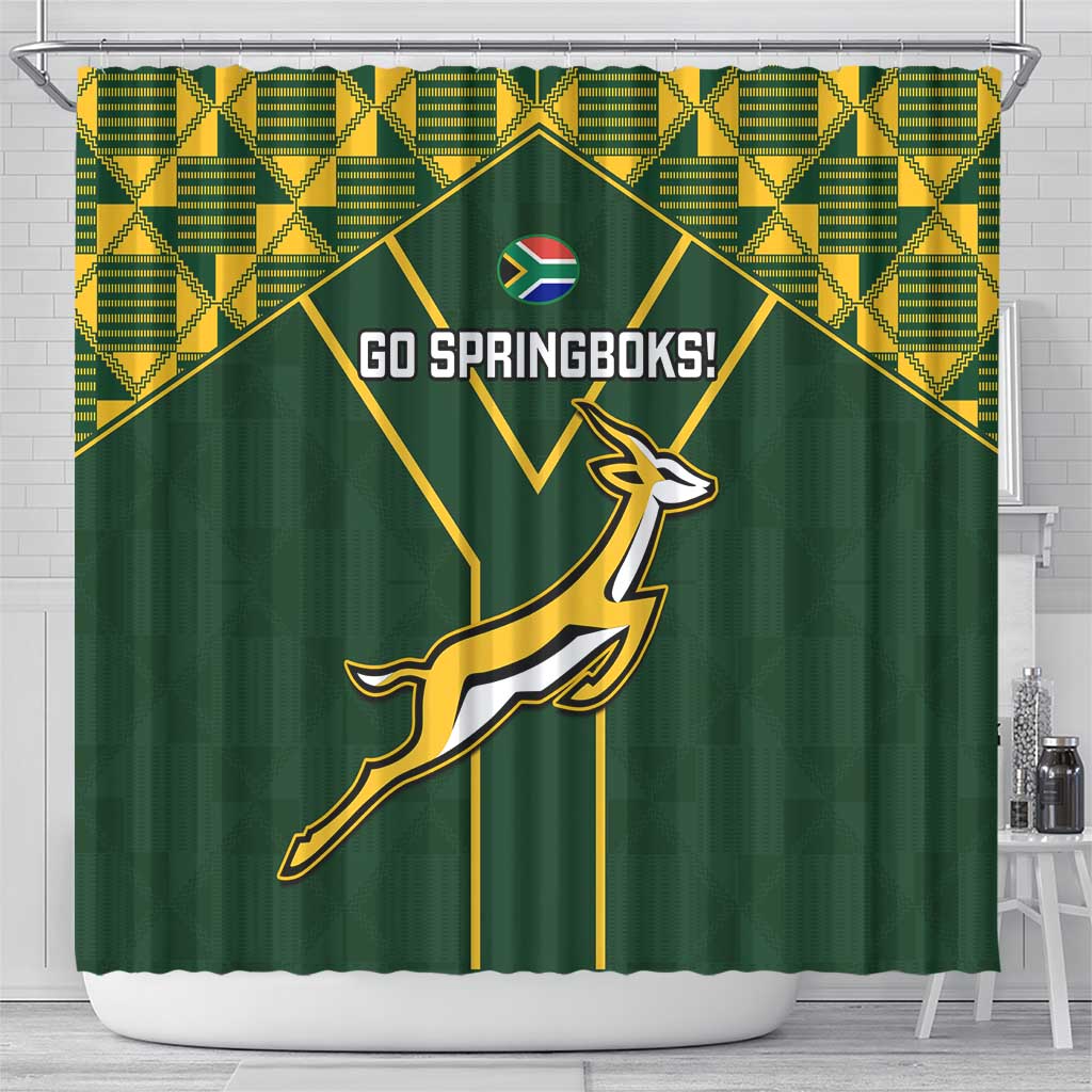 South Africa Rugby Shower Curtain Go Champions Springboks
