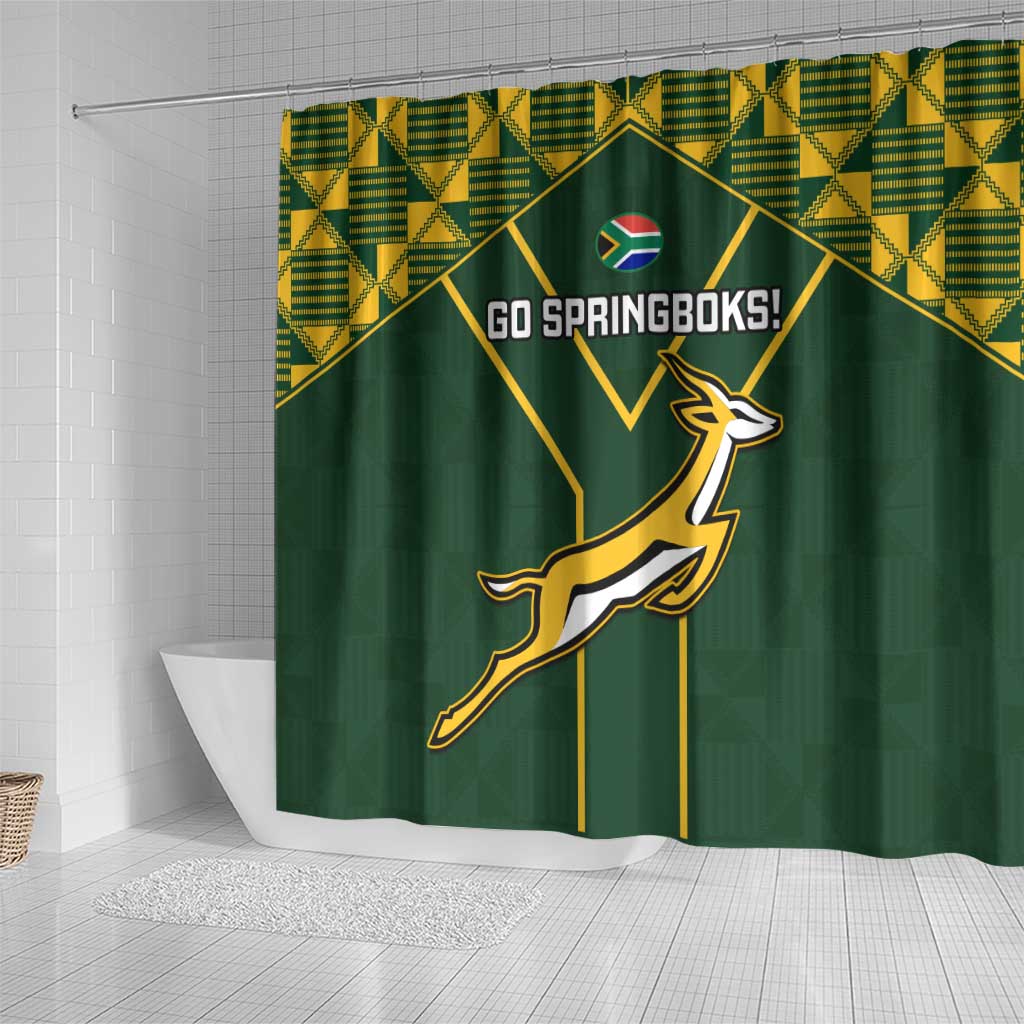 South Africa Rugby Shower Curtain Go Champions Springboks