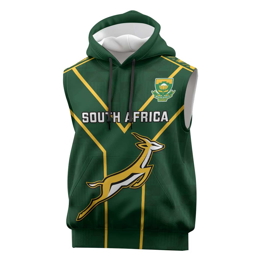 South Africa Rugby Sleeveless Hoodie Go Champions Springboks - African Pride