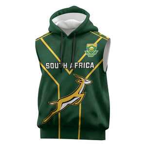South Africa Rugby Sleeveless Hoodie Go Champions Springboks - African Pride