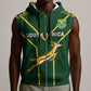 South Africa Rugby Sleeveless Zip Hoodie Go Champions Springboks - African Pride