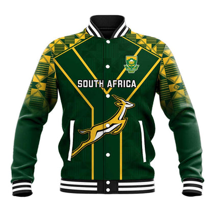 Custom South Africa Rugby Baseball Jacket Go Champions Springboks LT14