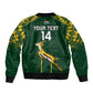 Custom South Africa Rugby Bomber Jacket Go Champions Springboks