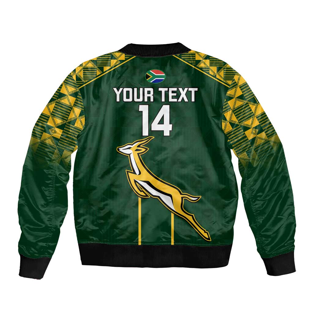 Custom South Africa Rugby Bomber Jacket Go Champions Springboks