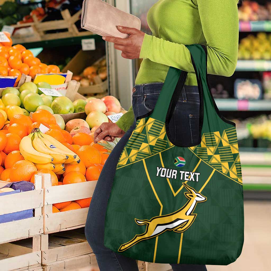 Custom South Africa Rugby Grocery Bag Go Champions Springboks