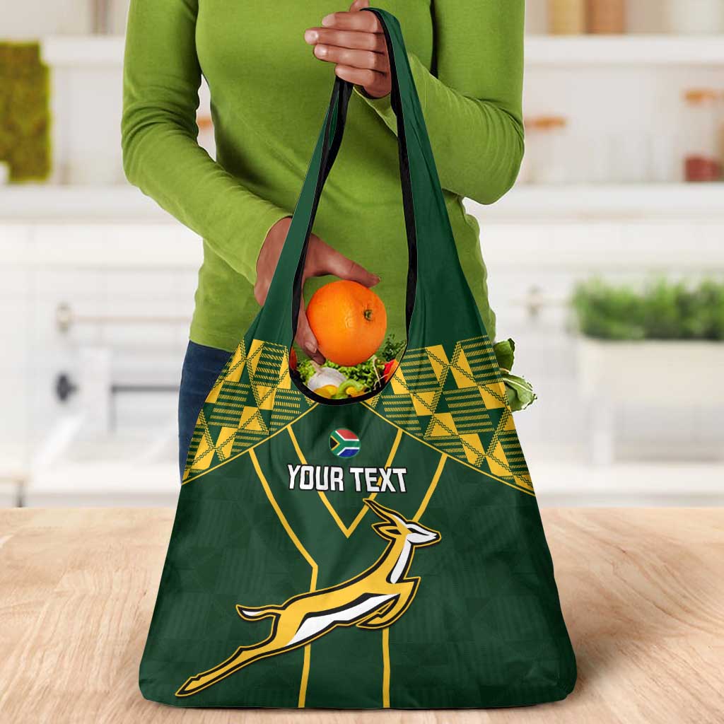 Custom South Africa Rugby Grocery Bag Go Champions Springboks