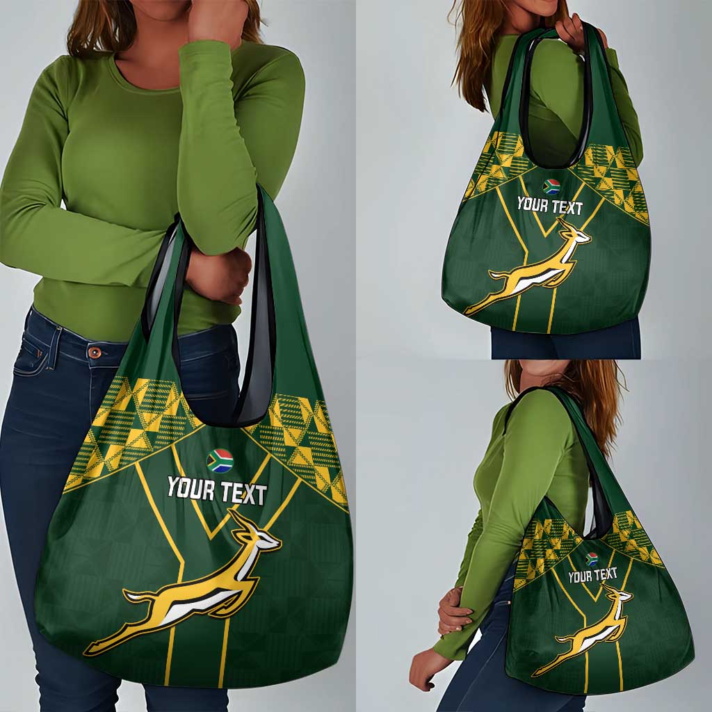 Custom South Africa Rugby Grocery Bag Go Champions Springboks