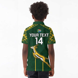 Custom South Africa Rugby Kid Polo Shirt Go Champions Springboks