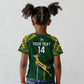 Custom South Africa Rugby Kid T shirt Go Champions Springboks